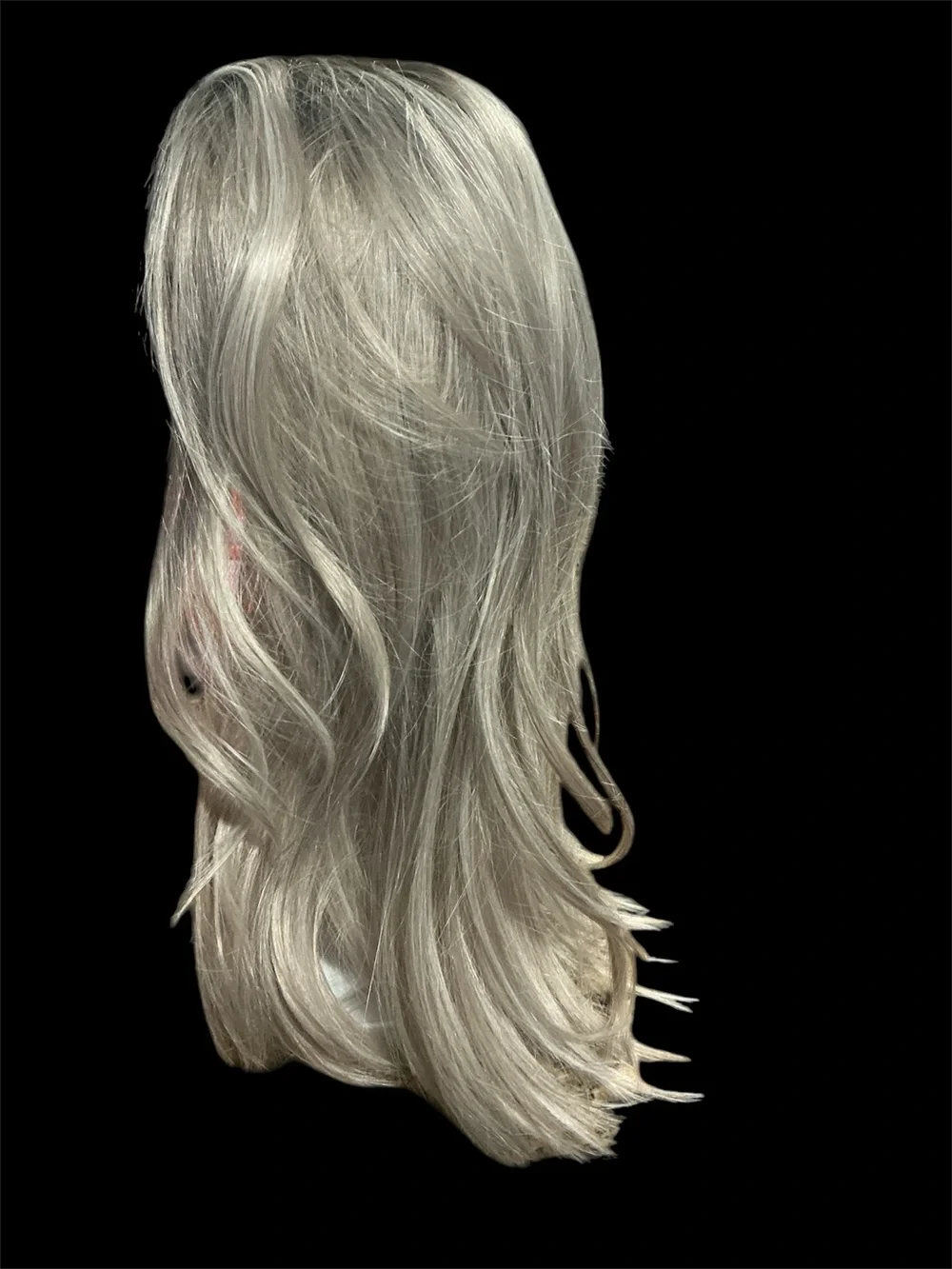 Female Long Lace Front Wig. CSC Halsey Frost Blonde Mono